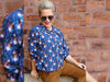 Hamburger Liebe Baumwollsweat Christmas 2024 Birds bunt auf Blue navy