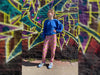 Reststück 75cm - Hamburger Liebe Classic No.1 Baumwolljersey OMG Fries rosa scuro-bunt