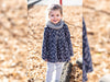 Reststück 42cm - Jacquard Jersey Cozy Zweige creme auf Tiefblau by Lycklig Design