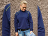 Reststück 44cm - Hamburger Liebe Cuddle Me Sweat blue navy uni