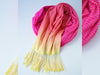 Reststück 22cm - Hamburger Liebe Fringe Me Dip Dye Pink mit Fransenborte
