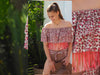 Reststück 115cm - Hamburger Liebe Fringe Me Leo Pink mit Fransenborte