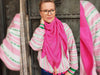 Reststück 80cm - Hamburger Liebe Jacquard Bloom Pin Stripes rosa scuro-weiß-verde erba