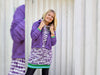 Reststück 115cm - Hamburger Liebe 2 Farb-Jacquardjersey Queens United Forever meringa-viola