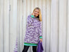 Reststück 115cm - Hamburger Liebe 2 Farb-Jacquardjersey Queens United Forever meringa-viola