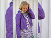 Reststück 115cm - Hamburger Liebe 2 Farb-Jacquardjersey Queens United Forever meringa-viola
