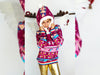 Reststück 40cm - Hamburger Liebe Baumwollsweat Ugly Sparkle ciclamino-bunt