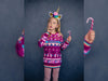 Reststück 28cm - Hamburger Liebe Baumwollsweat Ugly Sparkle ciclamino-bunt