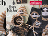 Steinbeck DIY Baumwollcanvas Happy Kitchen Meisterkoch ocker-beige-schwarz Panel 145cm