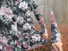 Reststück 123cm - Baumwolljersey My Watercolor Garden anthrazit by Lila-Lotta