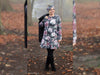 Reststück 123cm - Baumwolljersey My Watercolor Garden anthrazit by Lila-Lotta
