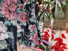 Reststück 123cm - Baumwolljersey My Watercolor Garden anthrazit by Lila-Lotta