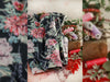 Reststück 123cm - Baumwolljersey My Watercolor Garden anthrazit by Lila-Lotta