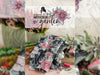 Reststück 123cm - Baumwolljersey My Watercolor Garden anthrazit by Lila-Lotta