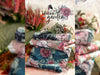 Reststück 33cm - Baumwolljersey My Watercolor Garden jeansblau by Lila-Lotta
