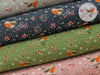 Reststück 75cm - Baumwolljersey Lovely Robin grau by Christiane Zielinski
