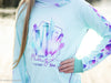 Reststück 37cm - Baumwolljersey Crystal Magic Rautenmuster hellmint-lila by Lycklig Design