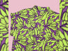 Viskose Ecovero Webware Inked Bouquet purple-lime by Nerida Hansen