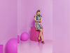 Baumwoll Voile Acrylic All Over light Mauve Digitaldruck