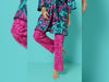 Viskose Webware Chally Spot Batic Camo mint-petrol-rosa-fuchsia