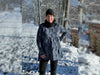 Reststück 69cm - French Terry Palm Springs schwarz-grau by Thorsten Berger