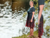 Reststück 98cm - Baumwolljersey Water Reflection koralle-schwarz by Thorsten Berger