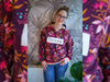 Reststück 50cm - Hamburger Liebe Baumwollsweat Shine Flourish and Shine bordeaux