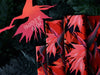 Reststück 45cm - Viskosestoff Paradise Bloom dunkelblau-pink-dunkelrot by Thorsten Berger