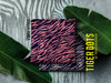 Viskosestoff Tiger Dots dunkelblau-rouge by Thorsten Berger