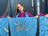 Reststück 40cm - Hamburger Liebe Travel the World Scherli Jaquard Jersey Safari Fringe ortensia-bordeaux