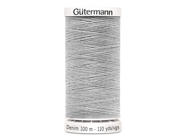 Gütermann Denim Nähgarn No. 50 (100m) 8765 - Silbergrau