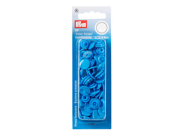 Prym 393108 Nähfrei Druckknöpfe Color Snaps rund 12,4 mm stahlblau - 30 Stück