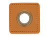 Ösen Patch Quadrat für Kordeln camel-bronze 8mm Lederimitat