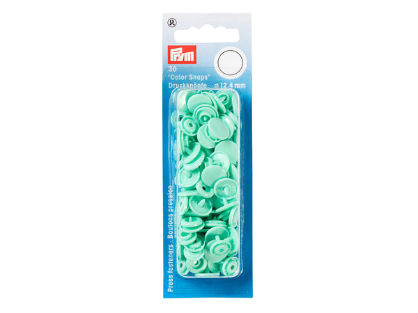 Prym 393119 Nähfrei Druckknöpfe Color Snaps rund 12,4 mm mint - 30 Stück