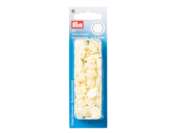 Prym 393122 Nähfrei Druckknöpfe Color Snaps rund 12,4 mm perle - 30 Stück
