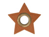 Ösen Patch Stern für Kordeln braun-bronze 8mm Lederimitat