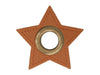 Ösen Patch Stern für Kordeln braun-bronze 11mm Lederimitat