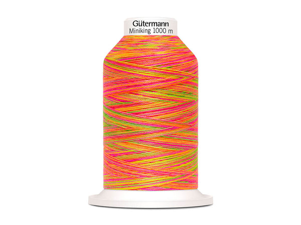 1 Rolle Gütermann Miniking Nähgarn Multicolor No.120 orange-pink 1000m
