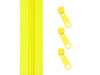 1m Endlos Spiralreißverschluss 5mm + 3 Zipper - 110 - gelb