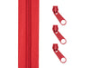 1m Endlos Spiralreißverschluss 5mm + 3 Zipper - 148 - rot