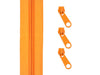 1m Endlos Spiralreißverschluss 5mm + 3 Zipper - 158 - orange