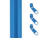 1m Endlos Spiralreißverschluss 5mm + 3 Zipper - 219 - blau