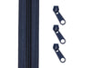 1m Endlos Spiralreißverschluss 5mm + 3 Zipper - 330 - dunkelblau