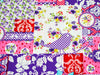 Baumwollstoff Patchworkoptik pink-lila