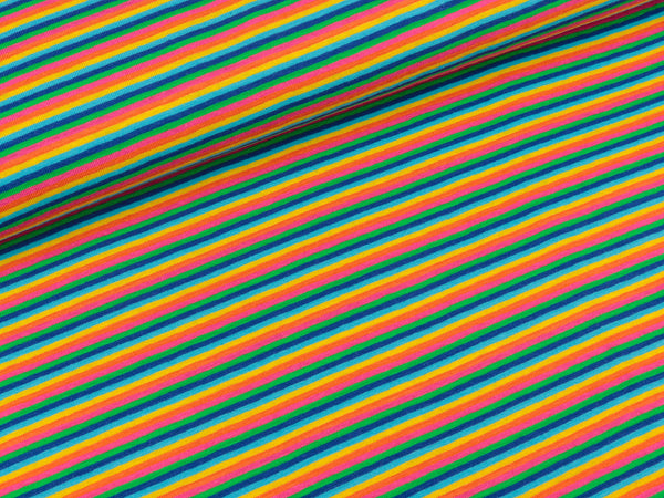 Baumwolljersey Streifen multicolor