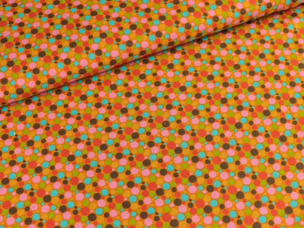 Baumwolljersey Konfetti orange-bunt