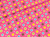 Baumwollstoff Kreise bunt auf pink