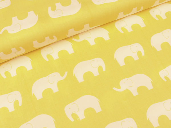 Monaluna Elefanten weiß auf Vanille Organic cotton