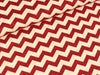 Baumwollstoff Riley Blake Chevron dunkelrot-ecrü small