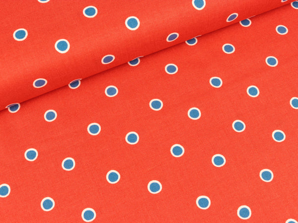 Baumwollstoff Free Spirit Fox Playground rot